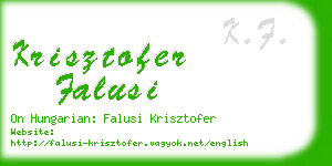 krisztofer falusi business card